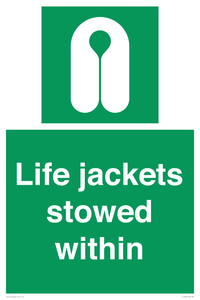 Life jackets stowed within
